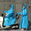 EVA Raincoat Women/Men Zipper Hooded Poncho Motorcycle Rainwear Long Style Hiking Environmental Rain Jacket 220427