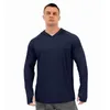 Men's Hoodies & Sweatshirts Men's Solid Color Summer Long Sleeve Hooded Sun Protection Clothes Loose T-shirtMen's