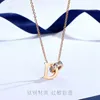 Pendant Necklaces High-end Light Luxury Titanium Steel Diamond Necklace Fashion Temperament Simple Personality Female Clavicle JewelryPendan