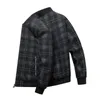 Men's Jackets Spring Men's Jacket Casual Plaid Windbreaker Coat Men Streetwear Fashion Baseball Collar Bomber Slim OuterwearMen's