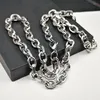 Mens Shiny Jewelry Set Rollo Oval Rolo Chain Link Necklace + Bracelet Set Stainless Steel Silver Cool 8mm 24''+8.66''