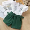 Bear Leader Set di abbigliamento per ragazze T-shirt senza maniche estiva Stampa Gonna con fiocco 2 pezzi per bambini Abiti per bambini 220620