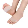 Mulheres meias brechas 1Pair Silicone Gel Insols Pads almofadas de antepé, suporte para pés dianteiro Sapatos de salto de salto lastável resistente