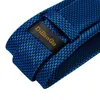 Bow Ties Luxury Blue Black Plaid Silk For Men Designer Tie Accessory Diamond Buckle Wedding Neck Cufflinks Pocket Square SetBow Emel22