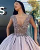 2022 frisado vestidos de baile sem mangas lantejoulas cristais cetim até o chão vestidos de festa à noite plus size feito sob encomenda formal ocn wear 401 401