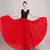 Сцена носить испанское фламенко танца платье 9 цветов женщин цыганцы большие качели юбки 360 540 720 градусов танцы бальные шифон живота Vestidos