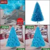 Juldekorationer festliga fest levererar hem trädgård 210 cm trädblå konstgjord god för droppleverans 2021 mdwix