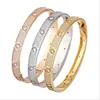 gold mens bracelets baseball cuff nail jewelry designer bracelet bangle women fashion stainless steel jewel full stars setting diamond bangles design gift