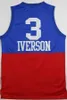 Georgetown Hoyas College Allen Iverson Jerseys 3 masculino Basquete Dr.