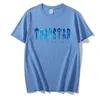 Trapstar London Undersea Blue Anime Printed T-shirt Men Summer Oddychanie T Shirt Casual Short Sleeve Street Camisetas