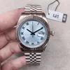 Relógios de negócios Aço Azul Dial Datejust Canelado Bezel 41mm 116333 126334 Relógios de pulso mecânicos automáticos Strap Sapphire Glass Movement Mens Relógios