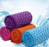 Couvertures de serviette de yoga en microfibre Serviettes de couverture de tapis de pilate Serviette antidérapante avec sac en filet de transport Serviette de sport en microfibre très absorbante 72x24 pouces