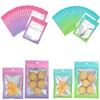 100Pcs lot Resealable Aluminium Foil Bags Self Sealing Gradient Color Smell Proof Bag Pouches