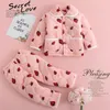 ulknn Children's Winter Pajamas for baby girls boys cartoon flannel thinged cotton cotton pajamas暖かいホームスリープウェアlj201216