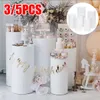 Weiß Gold Rosa Farbe Hochzeit Dekoration Zylinder Sockel Display Rack Runde Eisen Dessert Tisch Party Bühne Straße Führen Requisiten 3PCS 5PC