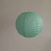 20 pcs 6 "12" lanternes en papier vert menthe lampion rond chinois japonais pour fête de mariage lampion de mariage suspendu bricolage décor 220527