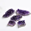 Decoração da casa de Amethyst Geode Natural Purple Crystal Quartz Cluster Energia Cura de pedra mineral Rock 60-80g 80-100G