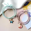 Charm Bracelets 2Pcs/Set Star Moon Magnetic Couple Bracelet Set For Men Women Trendy Handmade Rope Chain Friendship Adjustable JewelryCharm