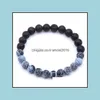 Perles Brins Bracelets Bijoux Charme Yin Et Yang Pierre Naturelle Reiki 8Mm Cristal Chakra Énergie Pour Femmes Hommes Lucky Yoga Bracelet Drop De