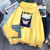 Męskie bluzy męskie bluzy Jujutsu Kaisen Anime Print Fashion Harajuku Gojo Satoru Cartoon Loose Hoody 2022 Male Spring