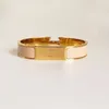 High quality designer design Bangle stainless steel gold buckle bracelet fashion jewelry men and women bracelets original velvet bag