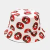 Berets Summer Vegtable Bucket Hat Women Fashion Canva Beach Sun Hats Reversible Bob Chapeau Femme Floral Panama Fisherman HatBerets