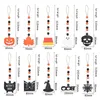 Halloween Decorative Colorful Wooden Beads Pendant Creative Pumpkin Skull Home Decor Ornaments