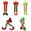 Weihnachten Santa Elf Beine Plüsch Füße mit Schuhen Weihnachtsbaum dekorative Ornament Weihnachtsdekoration Home Ornamente sxjun16