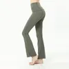 2024 Ausrichten von Lululy -07 Frauen Yogahose Solid Color Nackt Sport forming Taillengeflügelte Fitness losen Jogging Sportswear Neun Point Flared Hosen hohe Qualität