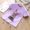 3 Couleur Éléphant Drôle Kawaii Filles Vêtements Streetwear Garçons Chemises Col Rond Bébé Fille Tops Dessin Animé Casual Enfants T-shirt De Mode 220620