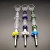 NC Kits Nector Collector Smoking Accessories Small Oil Rig With Titanium Nails Mini Hand Pipes 10mm 14mm Joint Thick Glass Nector Collector