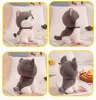 Schattige bib puppy kitten pluche speelgoed cartoon dieren pop kalmeren de baby om te slapen en stuur kinderen geschenken