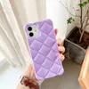 Fashion Rhombic Pattern Candy Color Telefonfodral för iPhone 14 Pro Max 14 Plus 13 12 11 X XR XS XSmax 6 7 8 Se Frosted Cover Mobile Telefon Case Shell