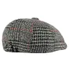USPOP Erkekler Kış Beraları Ekose yün Beret Şapka Erkek Vintage Visor Kapakları Kalın Savaş Şapkası J220722