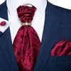 Бабочка бренд мужские подарки шелк Cravat Ascot Tie Cring Ring Mufflinks Box Set Рождественский день на день рождения День Благодарения