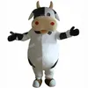 Costume della mascotte della mucca da latte di Halloween Personaggio a tema anime dei cartoni animati di alta qualità Formato adulto Festa di carnevale di Natale Vestito da esterno