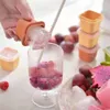 6 pcs / ensemble Moule de glaçons en forme carrée avec café couverte Cubes de la grille simple bricolage Fruit Moules de glace de glace facile Nettoyage BH7305 TQQ