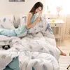 Yanyangtian Textile Plaid Bedding Set 4-delige Sabanas bed bladkussencase quilt dekbedovertrek King Queen Size 3pcs/4pcs