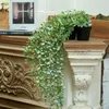 Decorative Flowers & Wreaths JOY Artificial Hanging Eucalyptus Plants Mini Potted Ivy Leaves Greenery For Home Office Desk Room Outdoor Deco