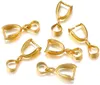 100PCS / Lot Metal Pinch Clip Clasp Bail Finish Halsband Hängsmycke Clasps Claw Bail Hook Connectors Tillbehör Gärning för smycken DIY CRAFT Making # 7x19mm