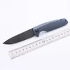 Hochwertiges SMKE Knives Spectre Taschen-Klappmesser, Damastklinge, blau eloxierter Titangriff, taktisches Überlebensmesser, Outdoor-Werkzeuge