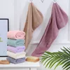 Mercan Polar Hızlı Kuru Saç Kapak Mikrofiber Duş Kapaklar Katı Renk Şapka Tarzı Hızlı Kuru Havlu Süper Emici Saç Banyo Şapka BH6490 TYJ