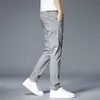 Yaz İnce Sıradan Pantolon Erkekler 4 Renk Klasik Stil Moda İş İnce Fit Düz Pamuklu Düz Renk Pantolonları 38 220705