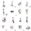 S925 Sterling Silver Loose Beads Luxury Classic Bracelets Mouse Mouse Heart Original Pandora Charm Diy Association Higds Pendant Jewelry For Women