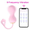 App trådlös kontroll vibrerande äggvibrator silikon vagina vibratorer g spot stimulator vaginal kegel boll sexig leksak för kvinnor