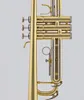 Tromba professionale BB avanzata avanzata di alta qualità b bocchino a tromba piatta e custodia per lacca oro strumenti a vento trompete