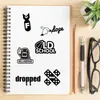 50 pezzi divertenti adesivi logo auto JDM Graffiti per skateboard notebook telefono casco decalcomania adesivo impermeabile per bambini3693834