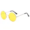 Mode femmes lunettes de soleil rondes pour femmes Vintage argent or cadre hommes lunettes de soleil mâle femme rétro