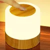 Night Lights Touching Control Bedside Light Dimmable LED Table Lamp USB Rechargeable Warm White & RGB For Bedroom OfficeNight
