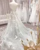 Elegancka suknia balowa sukienki ślubne w szyku w szyku bezkroźna koronkowa koronka Sheer Bridal Long Sweep Train Vestidos de novia